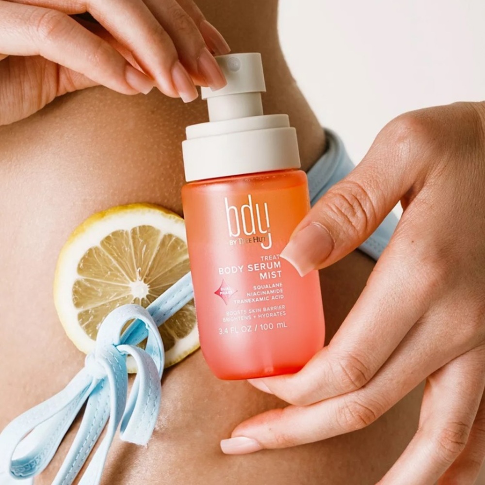 NEW Bdy Brightening Dual Phase Body Serum Mist with Niacinamide + Squalane